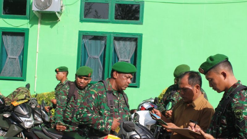 Cegah Pelanggaran, Kodim 0116/Nagan Raya Cek Kendaraan Anggota