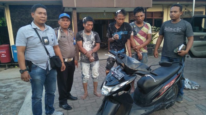 Curi Sepeda Motor di Sibolangit, 3 Maling Diringkus Pegasus Polsek Pancur Batu