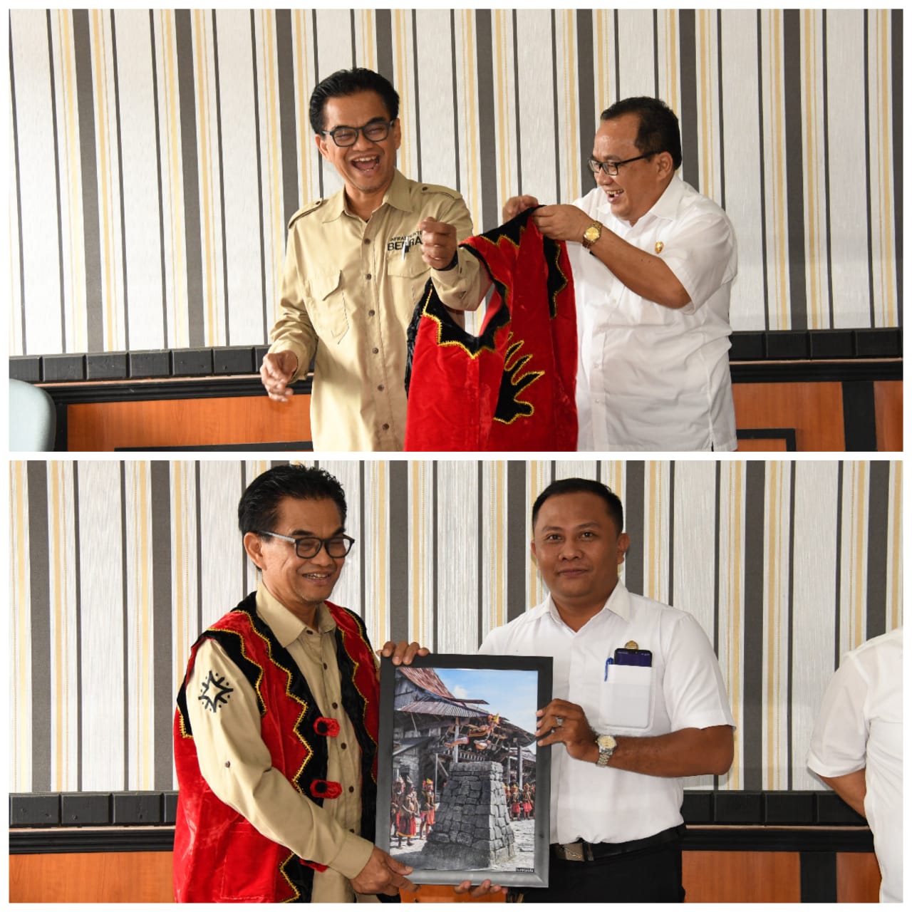 Deputi Infrastuktur Bekraf Diberi Baju Adat dan Karya Fotografi di Gunungsitoli