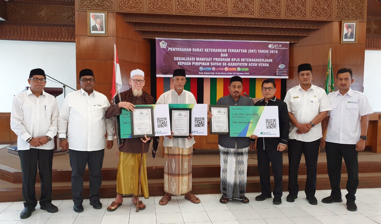 Pimpinan dan Guru Dayah di Aceh Utara, Jadi Peserta BPJS Ketenagakerjaan