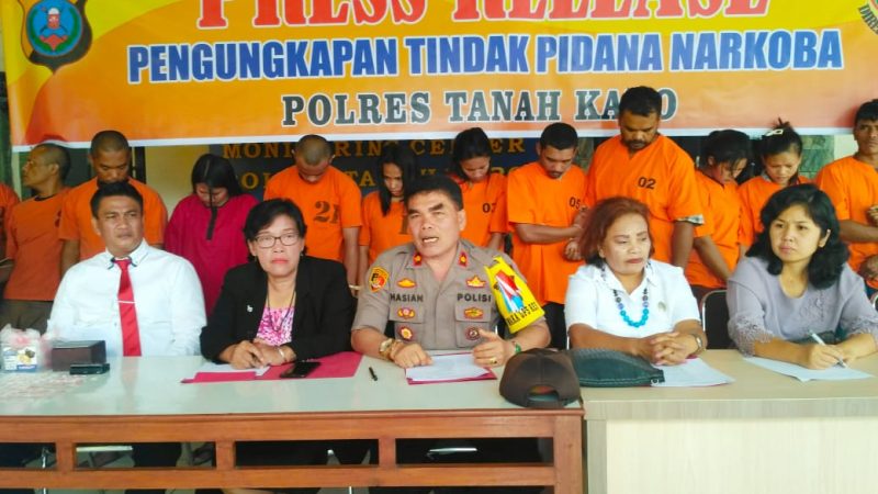 Polres Tanah Karo Gelar Press Release BB Sabu 367,66 Gram Dari 15 Tersangka