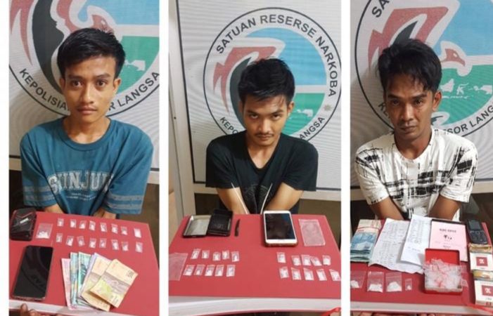 Tiga Pelaku Pengedar Narkoba di Diringkus Polisi