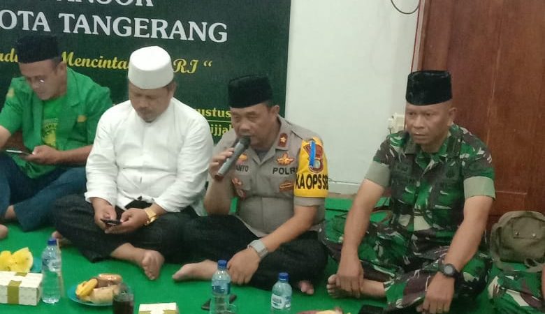 Kapolsek Ciledug Bersama 3 Pilar Menghadiri Konfrensi Anak Cabang Gerakan Pemuda Ansor Karang Tengah dan Dialog Kebangsaan