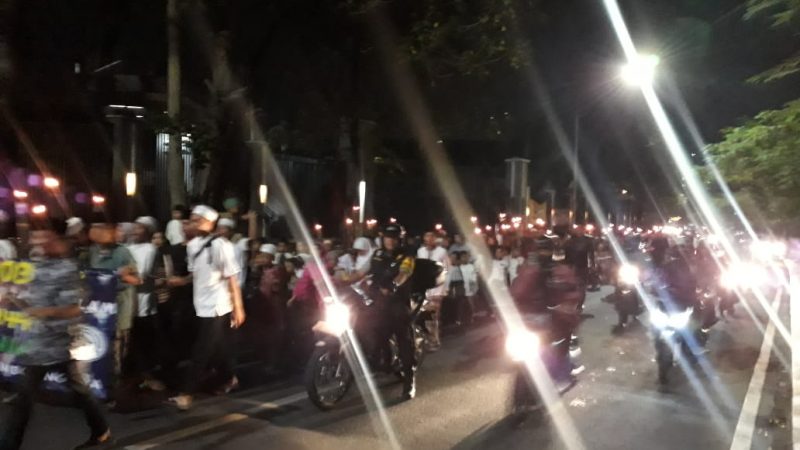 Giat Pawai Obor Memperingati Tahun Baru Islam 1 Muharram 1441 Hijriyah di Wilayah Polsek Karawaci