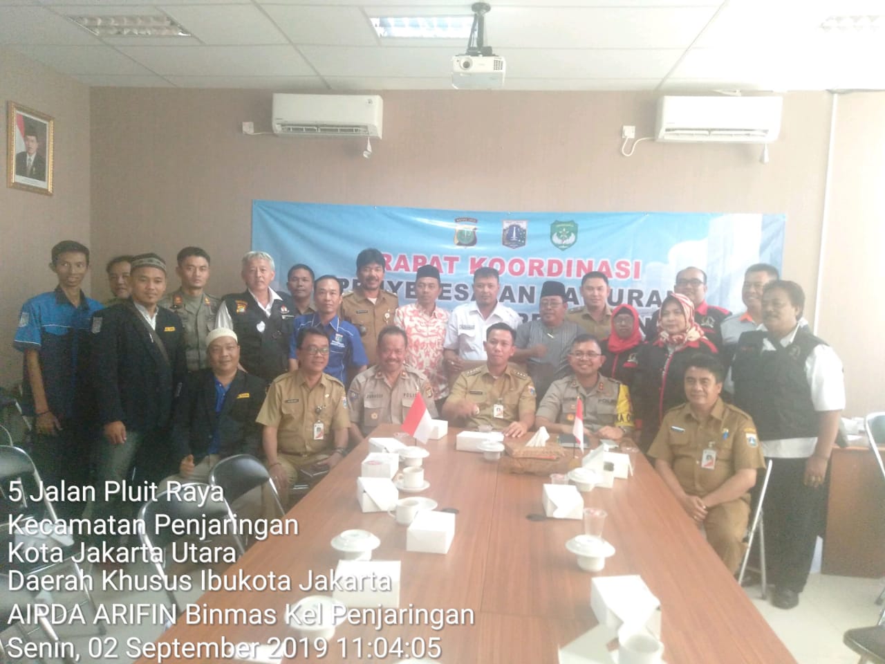 Kapolsek Metro Penjaringan Rapat Konsolidasi Bersama Tiga Pilar