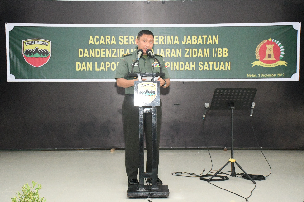 Kepala Zeni Kodam I/BB Pimpin Serah Terima 3 Pejabat Dandenzibang Zidam I/BB