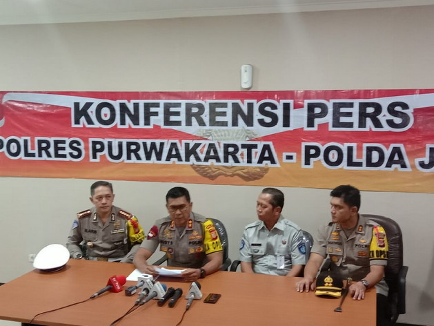 Laka lantas Tol Cipularang, Polda Jabar bersama Polres Purwakarta Gelar Konprensi Pers
