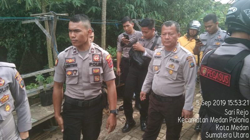 Sabhara Polrestabes Medan Gempur Basis Narkoba Karang Rejo dan River Valey