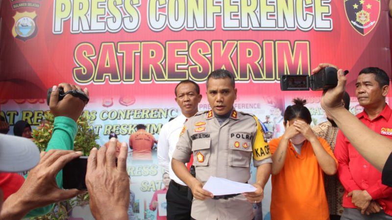 Polres Gowa Amankan Wanita Pelaku Kekerasan Terhadap Anak Dibawah Umur Yang Viral di Medsos