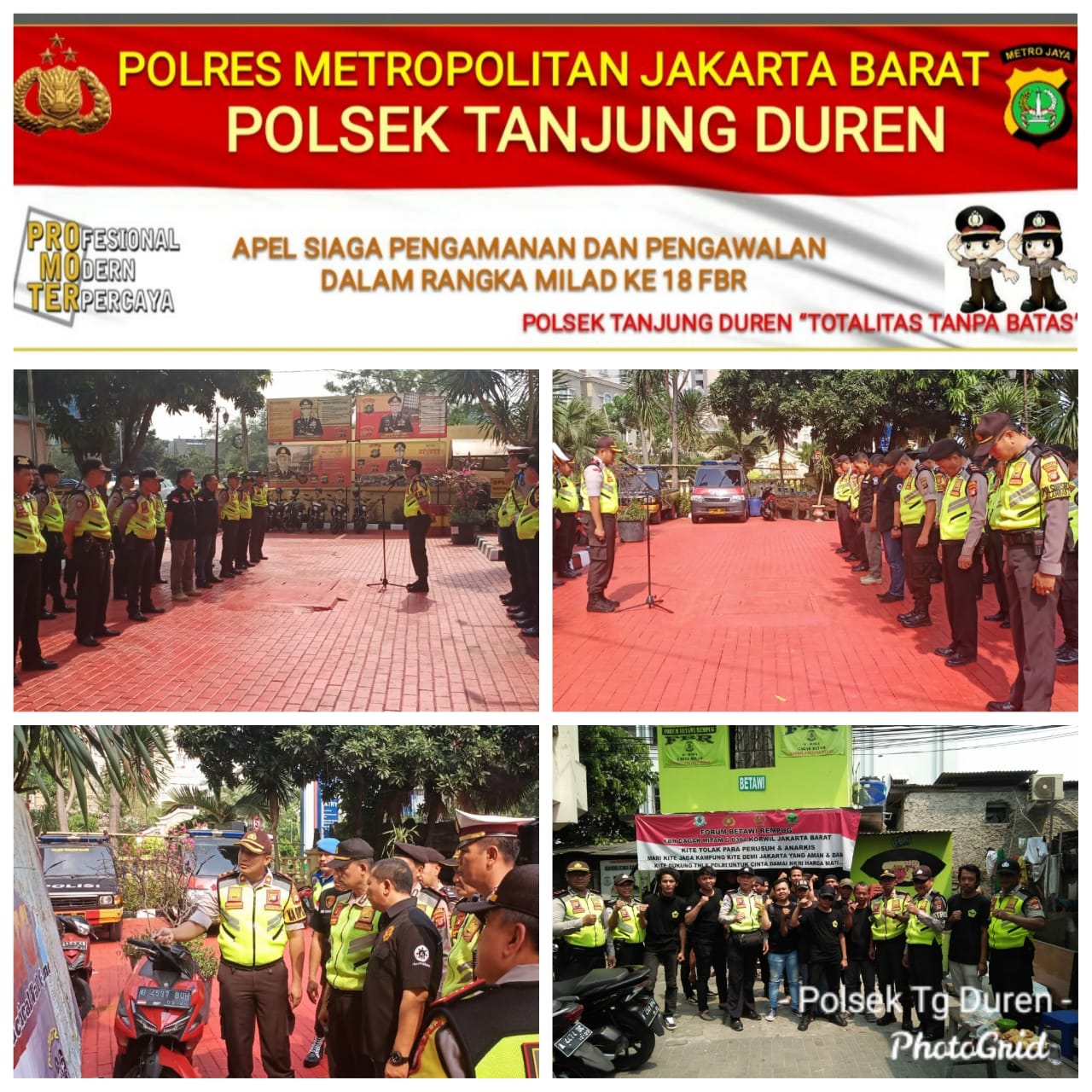 Jajaran Polsek Tanjung Duren Melakukan Apel Siaga Pengamanan