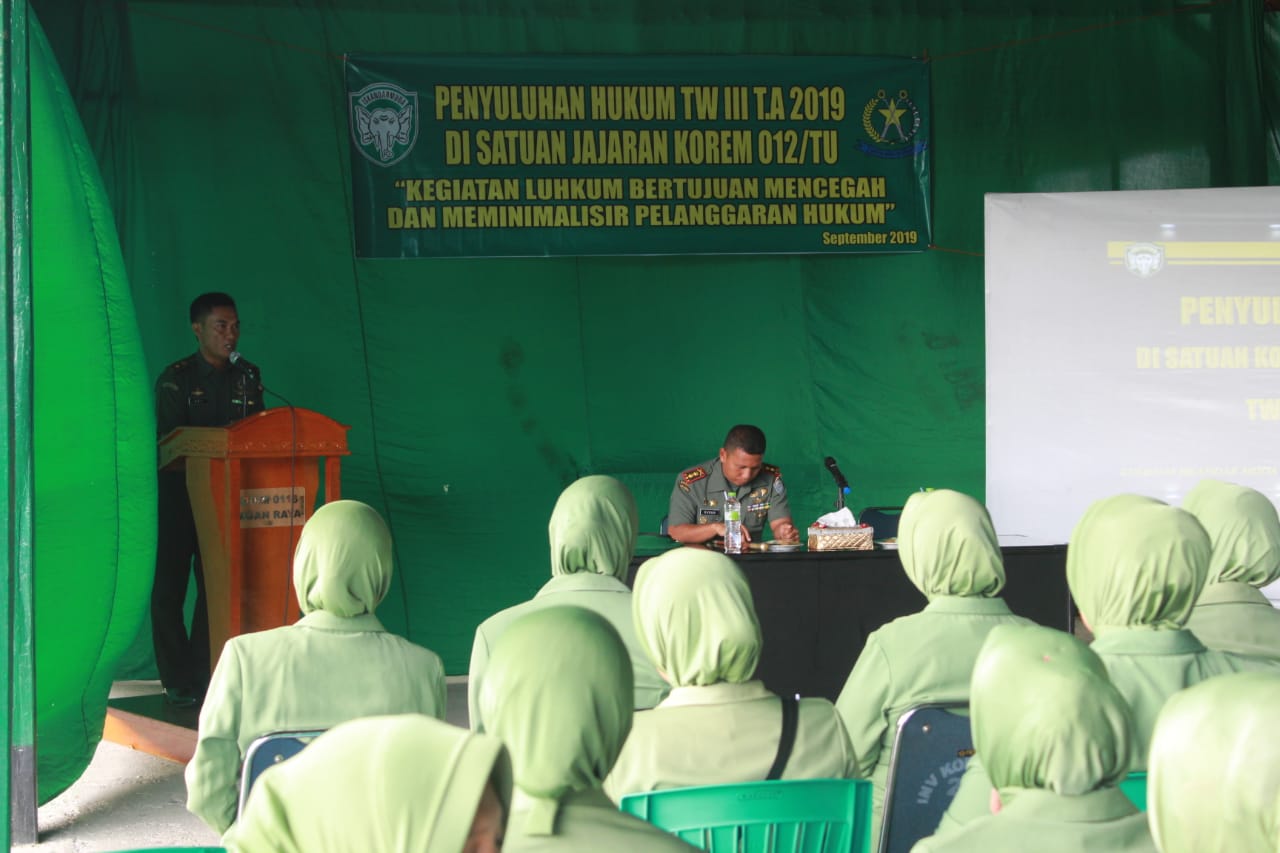 Tim Penyuluhan Hukum Kodam IM Sambangi Kodim 0116/Nagan Raya
