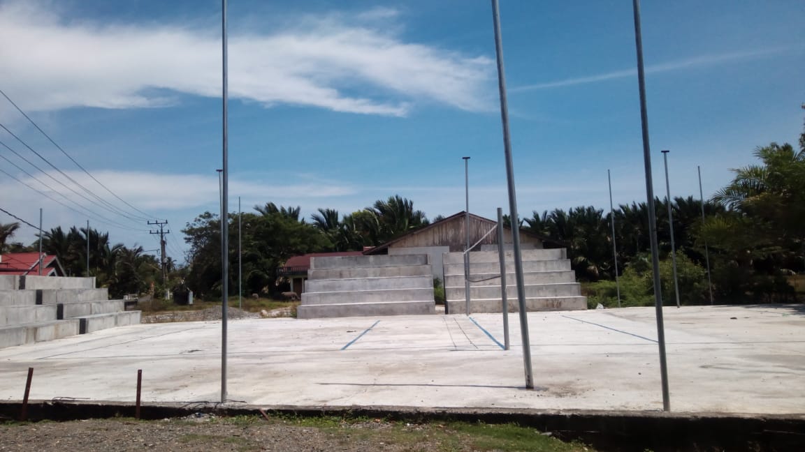 Lapangan Bola Volley Gampong Ujongnga Sudah Selesai Dikerjakan