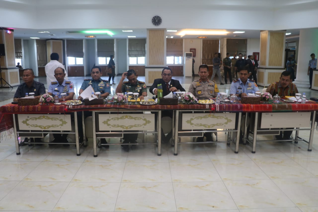 Danlanud Soewondo Ikuti Rapat Koordinasi Kebakaran  Hutan dan Lahan di Kantor Gubsu