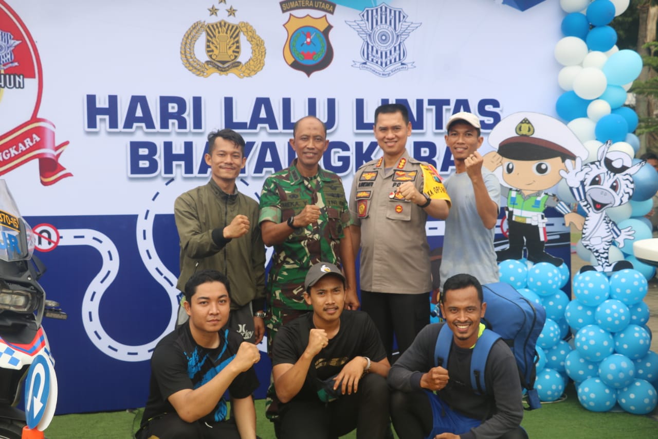Danlanud Soewondo Hadiri Syukuran Hari Lalu Lintas Bhayangkara Ke-64 Tahun 2019 di Lapangan Merdeka Medan
