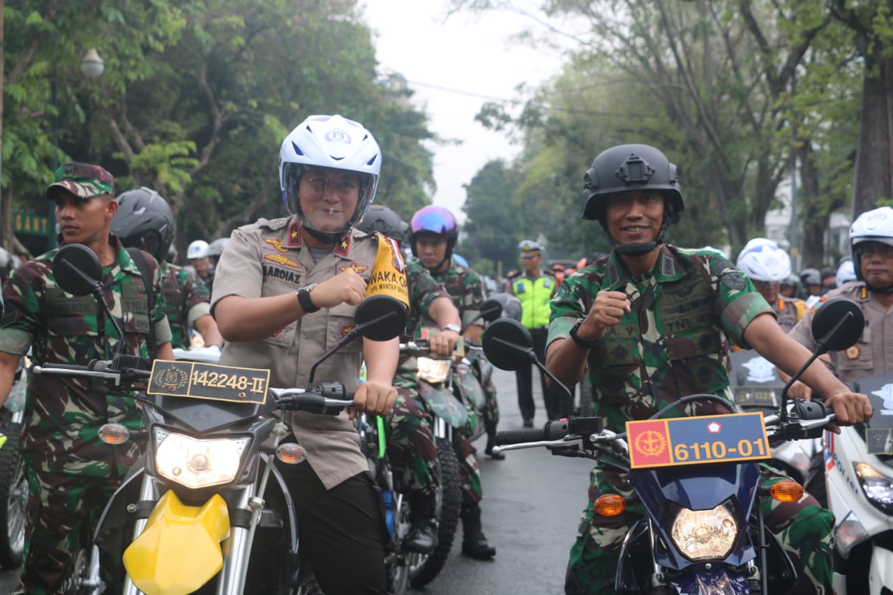 Danlanud Soewondo Hadiri Apel dan Patroli Gabungan TNI-POLRI Dalam Rangka Persiapan Pelantikan Presiden dan Wakil