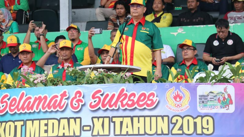 GALERI FOTO “Wali Kota Buka Porkot XI Tahun 2019 Di Stadion Teladan”