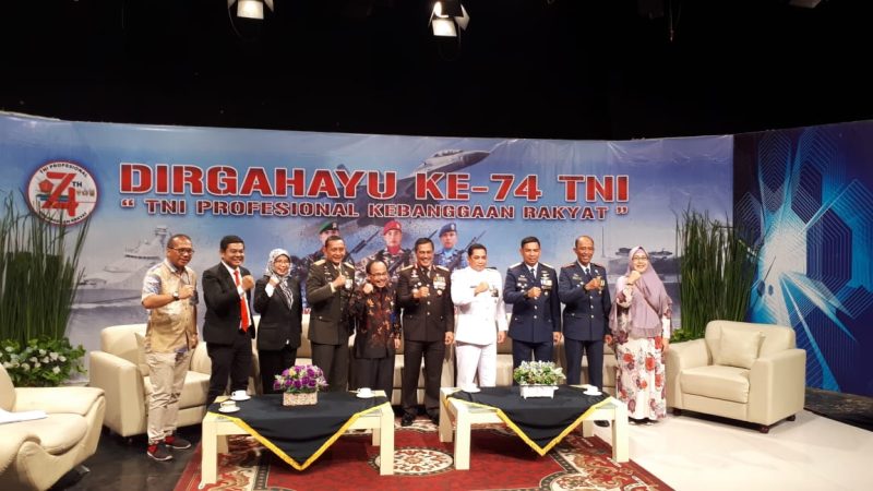 Dengan tema ” TNI Profesional Kebanggaan Rakyat”, Petinggi TNI dan Polri di Medan Talk Show di TVRI
