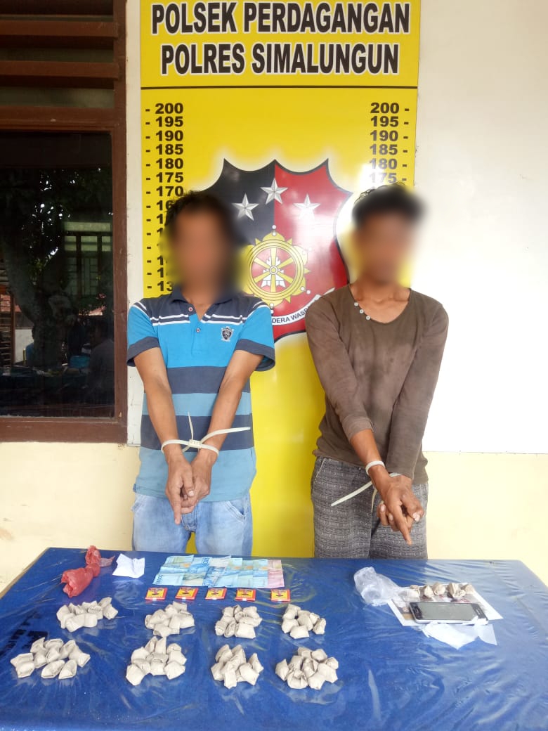 Polsek Perdagangan Berhasil Menangkap 2 Dua  Pengedar Ganja