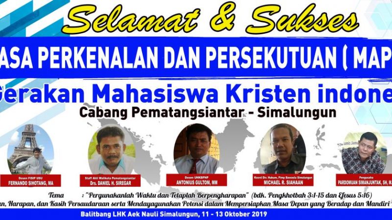 Perluas jangkauan organisasi, GMKI Cabang Pematangsiantar-Simalungun akan gelar MAPPER di Aek Nauli Simalungun