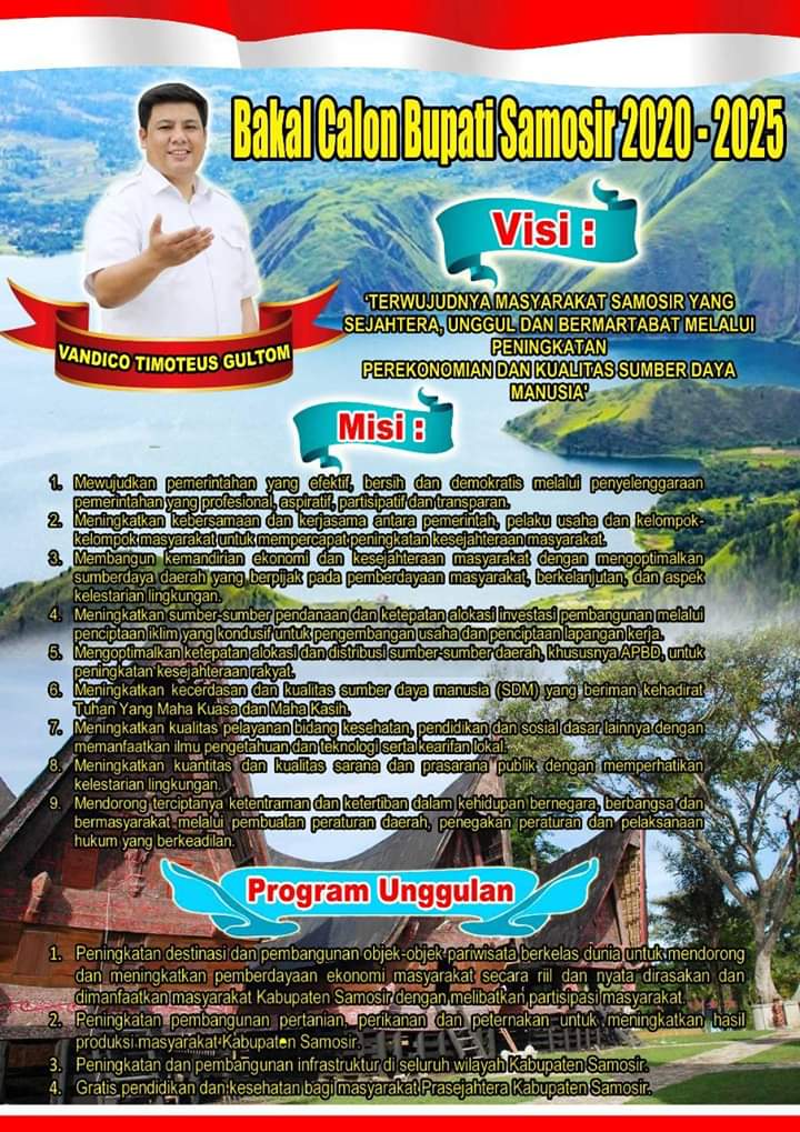 Balon Bupati Samosir Periode 2020-2025Vandico Timotius Gultom Bersilahturahmi atau Bertatap Muka Dengan Masyarakat Samosir