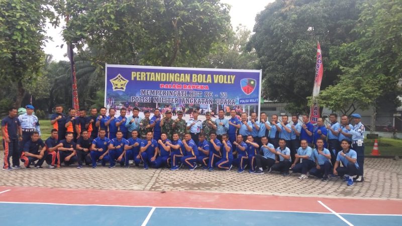 Danlanud Soewondo,Buka Secara Resmi Pertandingan Bola Volley Dalam Rangka HUT ke 73 POM AU