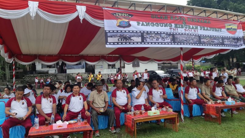 Bangun Sinergitas TNI, Polri, Pemkab dan Masyarakat Samosir Olahraga Bersama