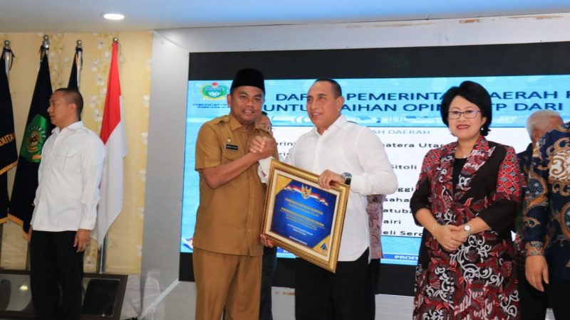 Kabupaten Sergai Bersama 16 Kabupaten/Kota Terima Penghargaan Dari Kementrian Keuangan RI