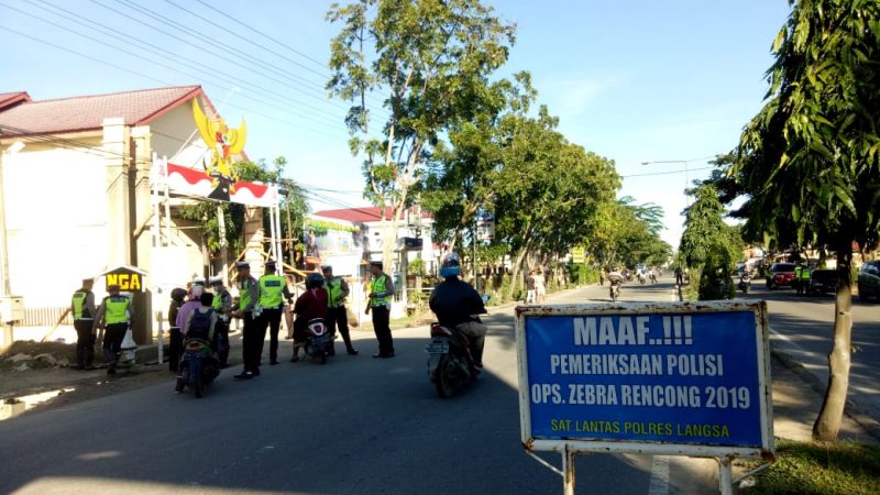 Sepekan Operasi Zebra, Sekitar 822 Pengendara di Langsa Ditilang