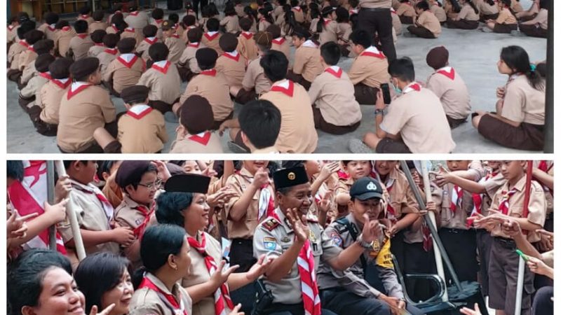 Polsek Cengkareng Beri Penyuluhan Kepada Anak Pramuka SD