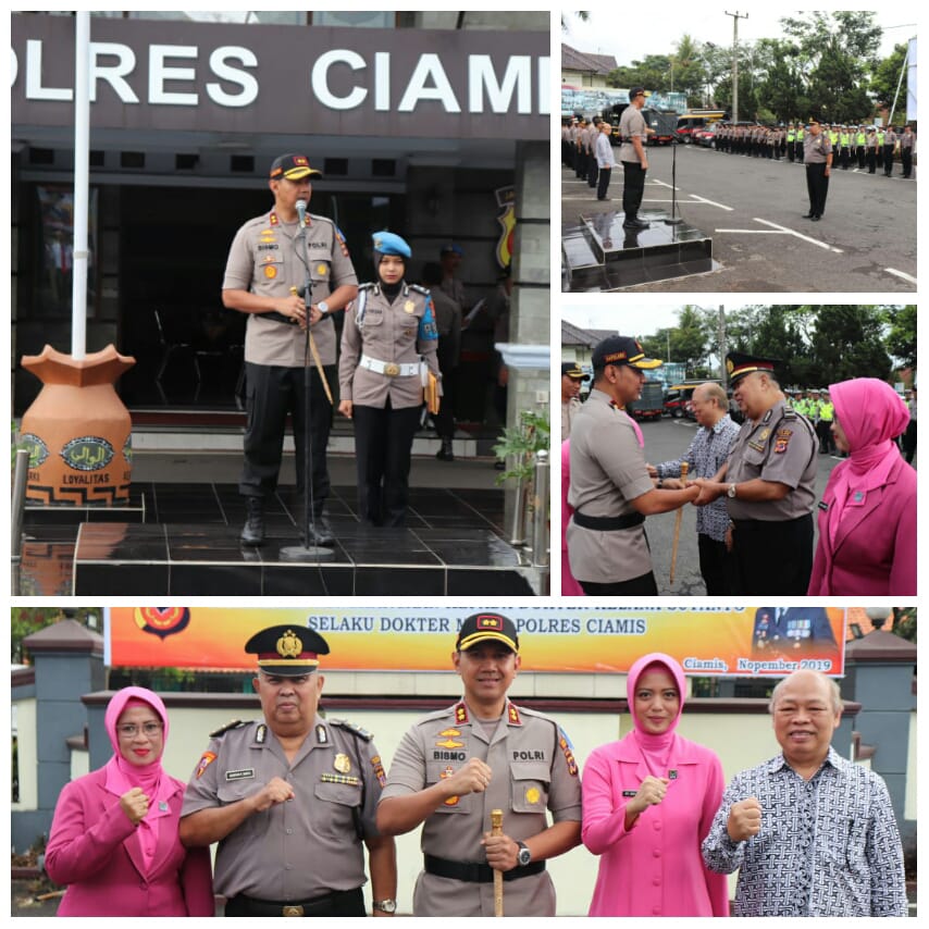 Polres Ciamis Upacara Korp Raport Kenaikan Pangkat Pengabdian Personil