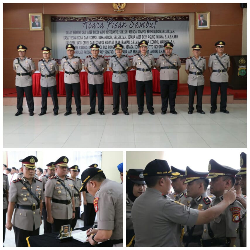 Sertijab dan Acara Lepas Sambut di Polres Metro Tangerang