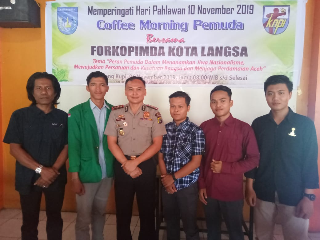 Menyambut Hari Pahlawan 10 November Pemuda KNPI Kota Langsa Cofee Morning Bersama Forkopimda