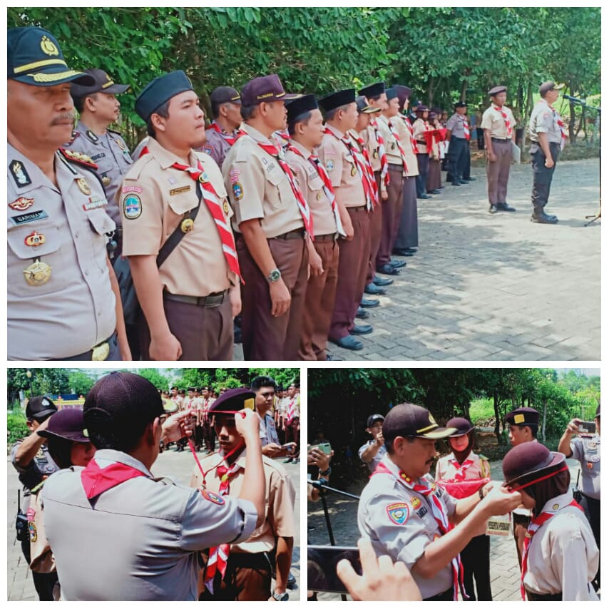 Kasat Binmas Polres Metro Jakarta Barat dan Para Kanit Buka Giat Persami Pramuka Saka Bhayangkara