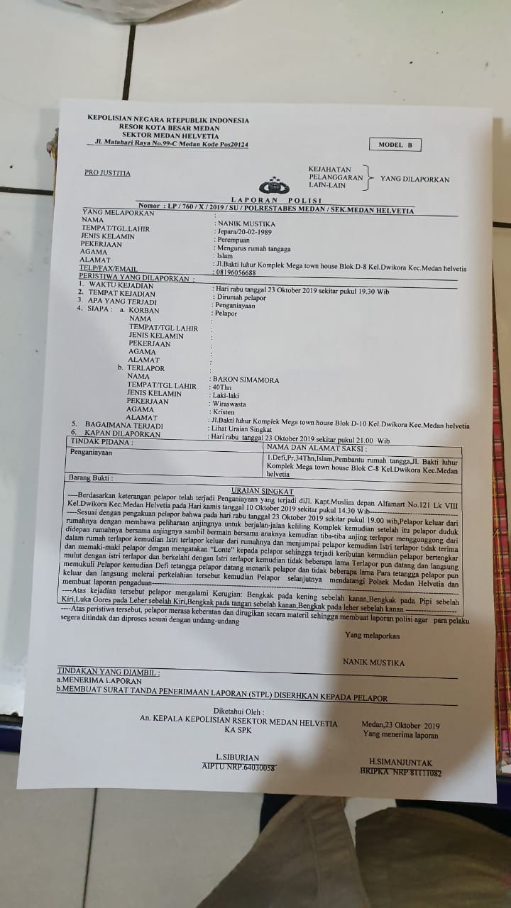 Praktisi Hukum Zulheri Sinaga “Tidak Ada Alasan Bagi Polsek Helvetia Untuk Tidak Segera Menangkap Pelaku, Kalau Sudah Ada 2 Alat Bukti”.