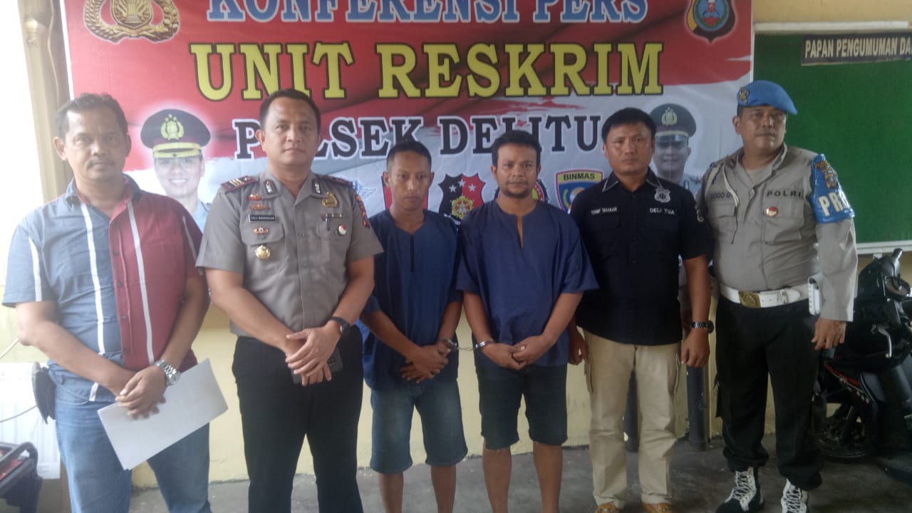 Pulang Kerja Ngisap Sabu, 2 Buruh Bangunan Ketangkul Polsek Deli Tua