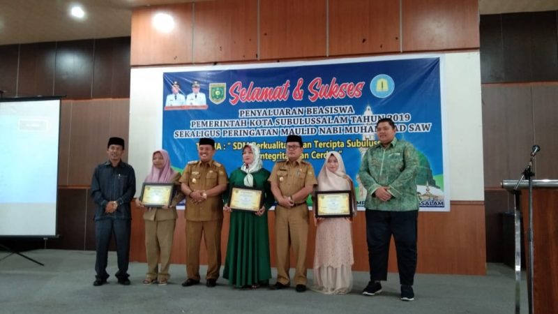 Pemerintah Kota Subulussalam Salurkan Bantuan Beasiswa, Ini Jumlah Besaran Yang di berikan