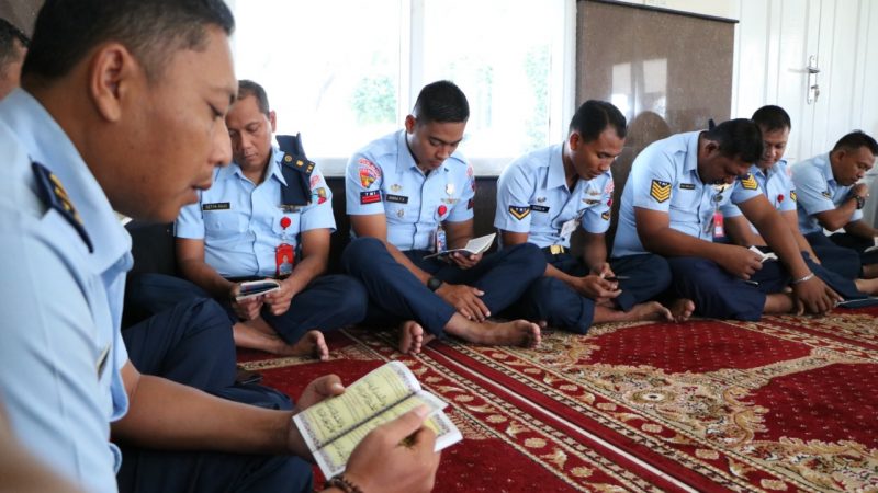 Lanud SIM Laksanakan Sholat Dhuha, Yasinan dan Tausyiah Agama