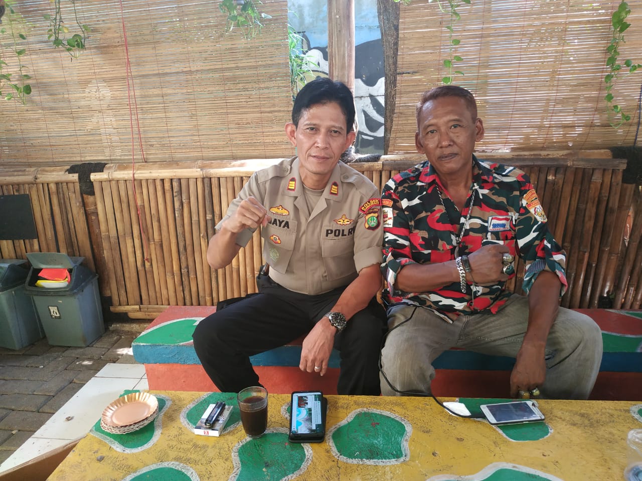 Wakapolsek Karawaci Jalin Silahturahmi Dengan Ormas LMP