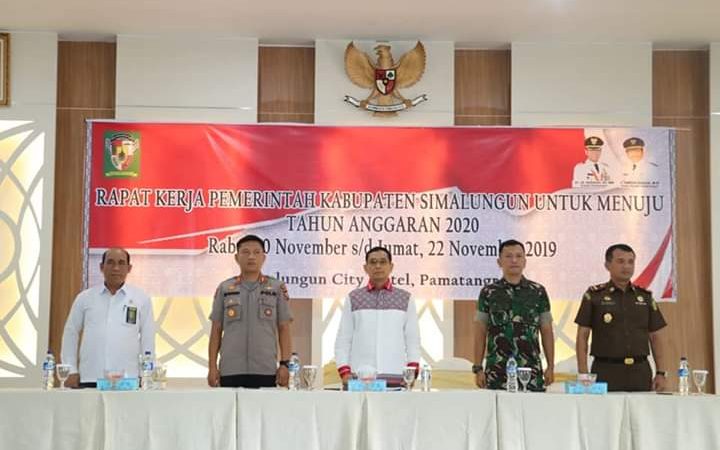 Bupati Simalungun Hadiri Rapat Kerja Pemerintah Kabupaten Simalungun Menuju Tahun Anggaran 2020