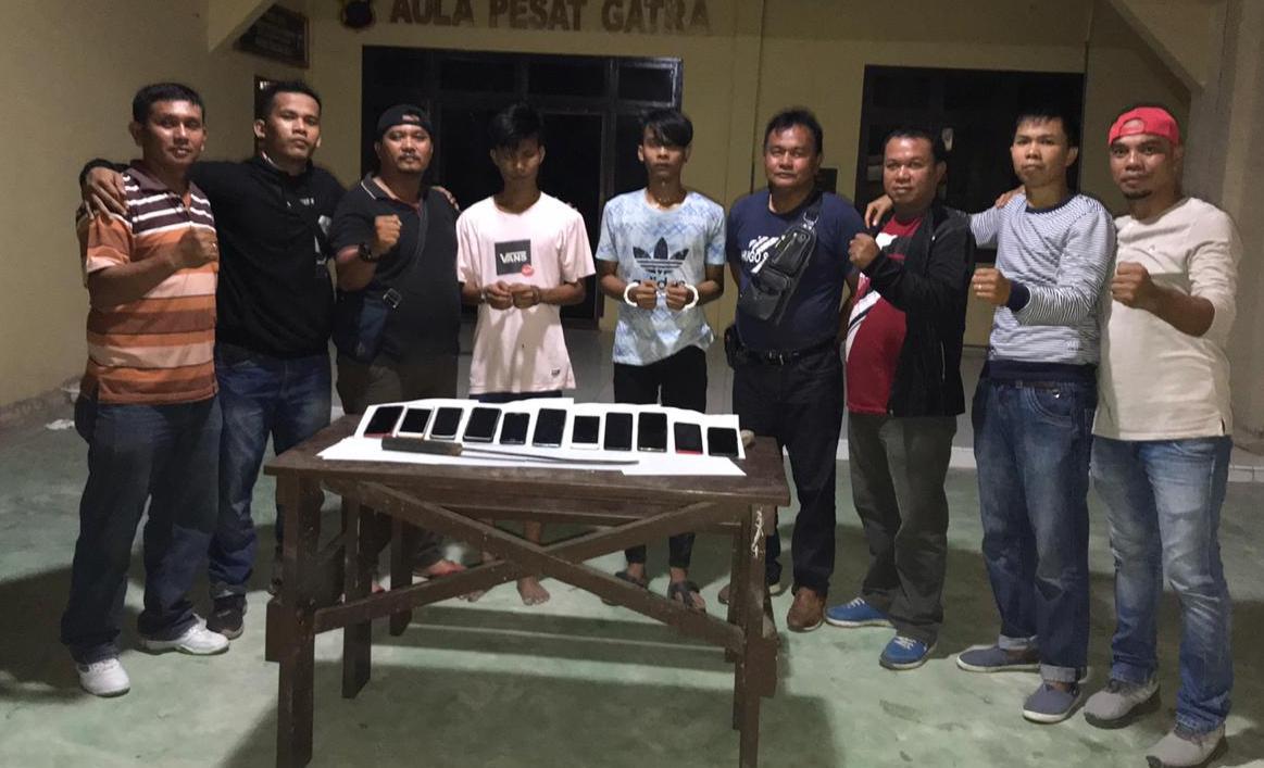 Curi 12 HP di Asrama Katolik Santa Anna, 2 Begundal di Ringkus Satreskrim Polres Tanjung Balai