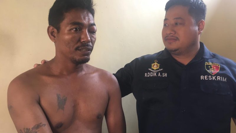 Unit Reserse Kriminal Polsek Loa Janan Amankan Seorang Membawa Senjata Tajam