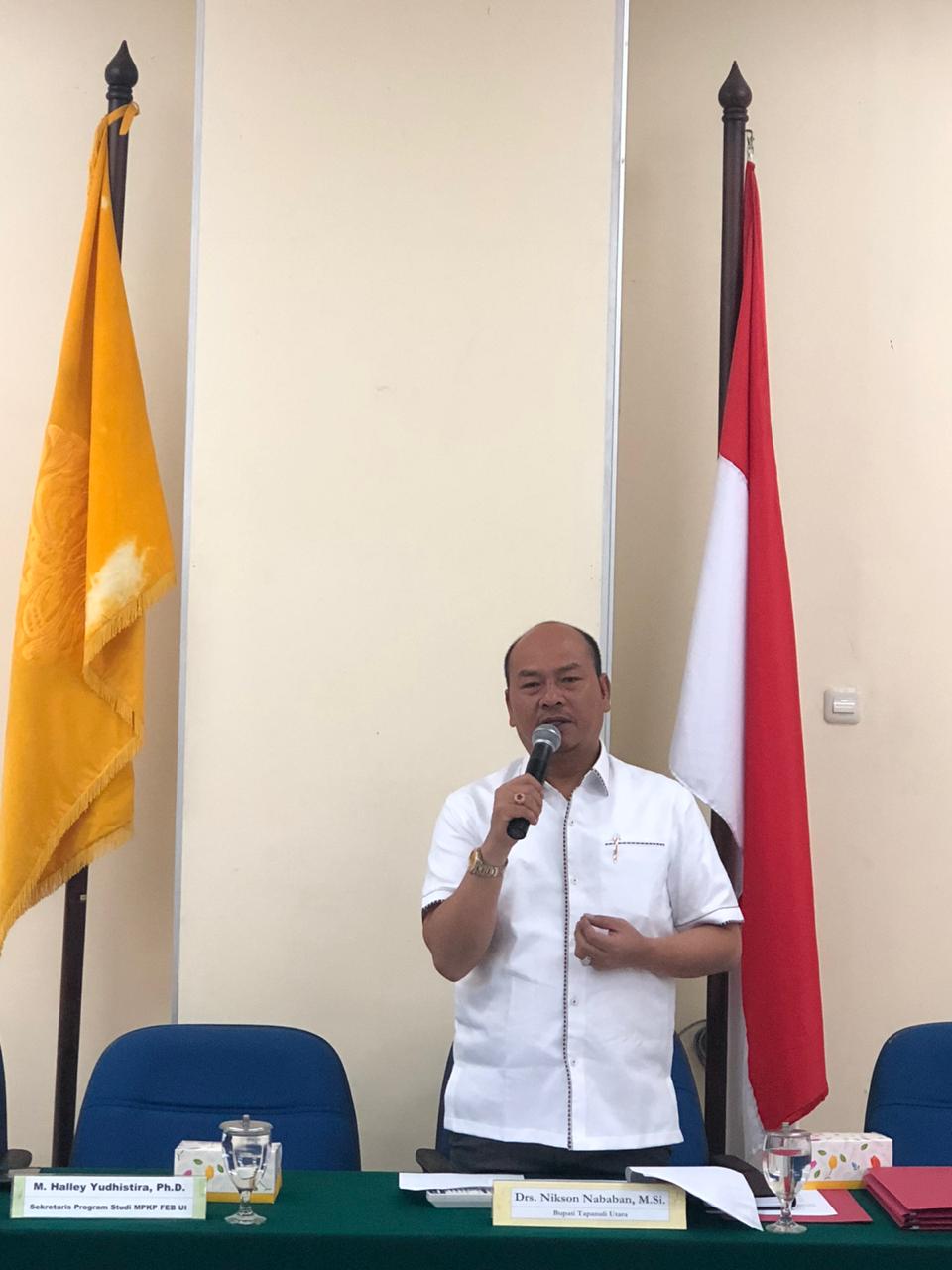 Bupati Taput Narasumber Kuliah Umum Pasca Sarjana Fakultas Ekonomi dan Bisnis UI