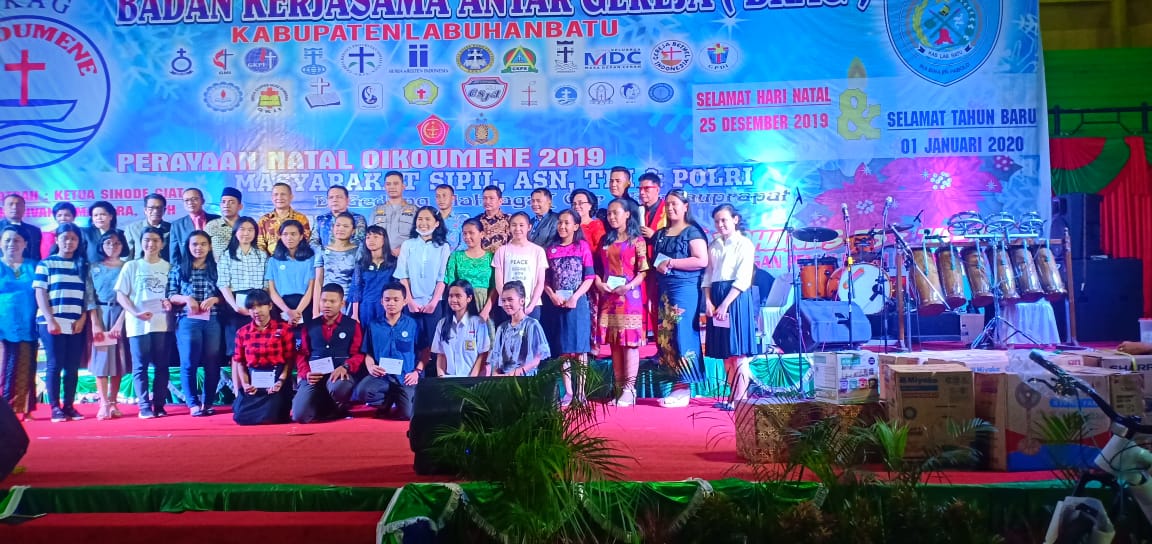 Perayaan Natal Oikumene Tahun 2019, Dandim 0209/LB Turut Hadir Bersama Ketua Persit KCK Cab XXXVI