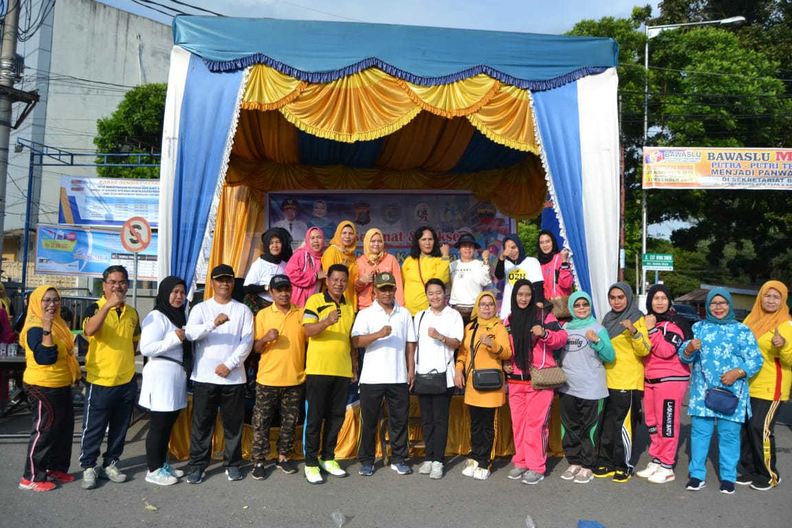 Sambut Hari Ibu Ke-91 Tahun 2019, TP PKK Labuhanbatu Melaksanakan Gerak Jalan Keluarga Sehat & Bahagia
