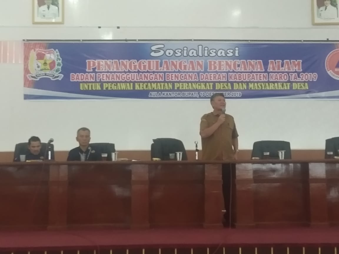 BPBD Karo Gelar Sosialisasi Penanggulangan Bencana