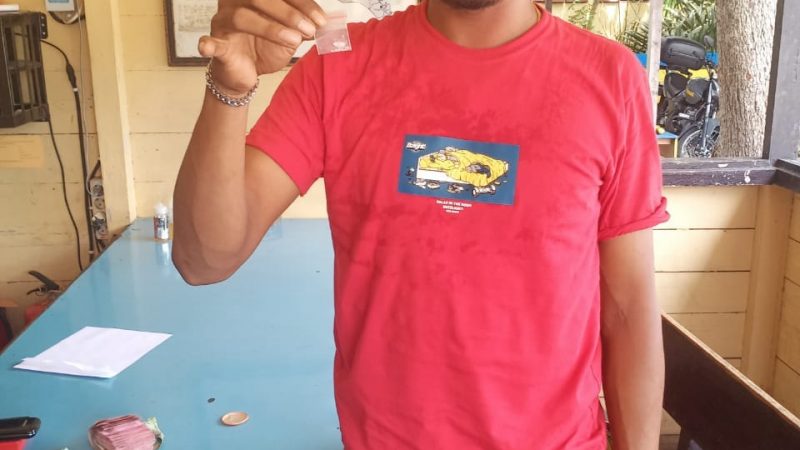 Polsek Kembang Janggut Amankan Seorang Pria Penjual Narkotika Jenis Shabu