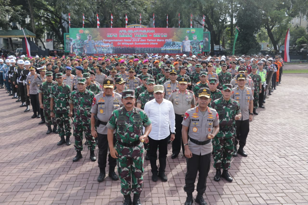 Danlanud Soewondo Hadiri Apel Gelar Pasukan Operasi Lilin Toba 2019 Di Lapangan Benteng Medan