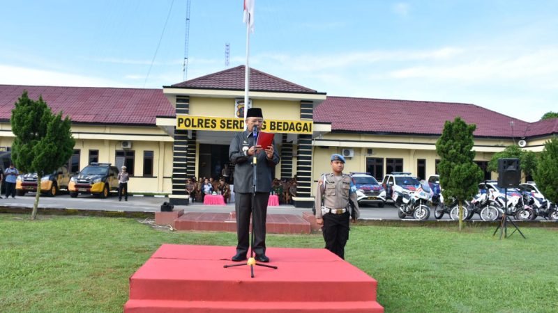 Ir.Soekirman Sebagai Irup Dalam Apel Pasukan Operasi Lilin 2019 di Mapolres Sergai