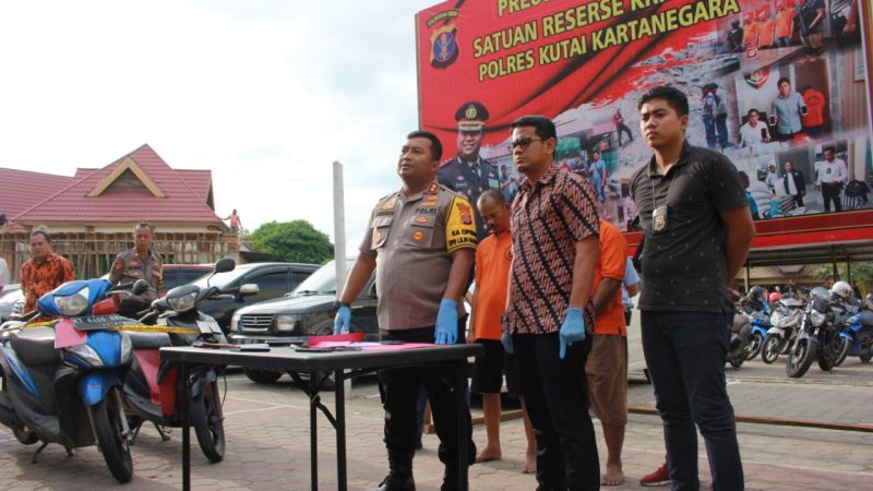 Polres Kukar Paparkan Kasus Curanmor