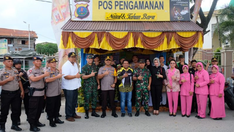 Kapolres Tj Balai, Danlanal, Dandim Tinjau Pos PAM Natal dan Tahun Baru